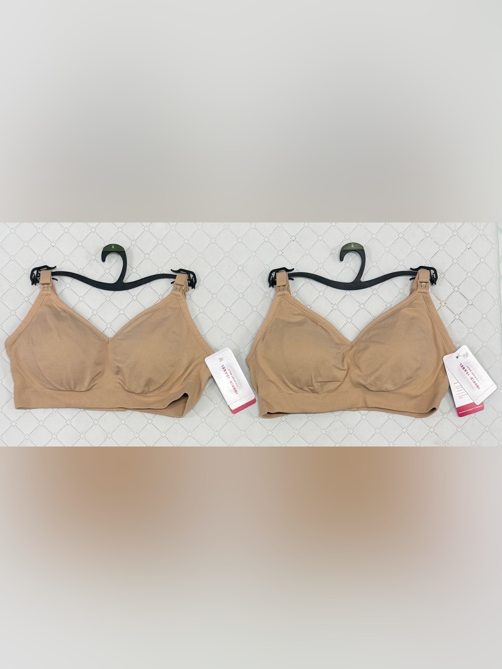 Ingrid & Isabel Women’s XL Nursing & Pumping Bra 2-Pack Soft Almond Seamless NWT